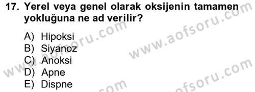 Temel Sağlık Hizmetleri Dersi 2014 - 2015 Yılı Tek Ders Sınav Soruları 17. Soru