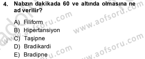 Temel Sağlık Hizmetleri Dersi 2014 - 2015 Yılı Tek Ders Sınav Soruları 4. Soru