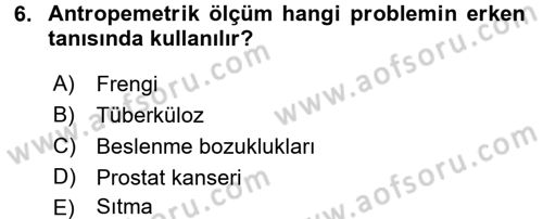 Temel Sağlık Hizmetleri Dersi 2015 - 2016 Yılı (Final) Dönem Sonu Sınav Soruları 6. Soru