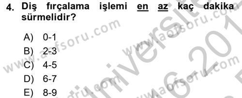 Temel Sağlık Hizmetleri Dersi 2016 - 2017 Yılı 3 Ders Sınav Soruları 4. Soru
