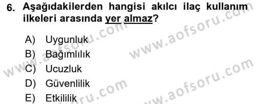 Temel Sağlık Hizmetleri Dersi 2016 - 2017 Yılı 3 Ders Sınav Soruları 6. Soru