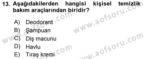 Temel Sağlık Hizmetleri Dersi 2016 - 2017 Yılı (Vize) Ara Sınav Soruları 13. Soru