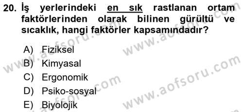 Temel Sağlık Hizmetleri Dersi 2016 - 2017 Yılı (Vize) Ara Sınav Soruları 20. Soru