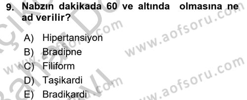 Temel Sağlık Hizmetleri Dersi 2016 - 2017 Yılı (Vize) Ara Sınav Soruları 9. Soru