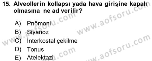 Temel Sağlık Hizmetleri Dersi 2016 - 2017 Yılı (Final) Dönem Sonu Sınav Soruları 15. Soru