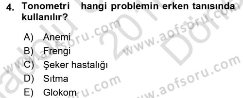 Temel Sağlık Hizmetleri Dersi 2016 - 2017 Yılı (Final) Dönem Sonu Sınav Soruları 4. Soru