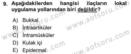 Temel Sağlık Hizmetleri Dersi 2016 - 2017 Yılı (Final) Dönem Sonu Sınav Soruları 9. Soru