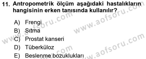 Temel Sağlık Hizmetleri Dersi 2017 - 2018 Yılı 3 Ders Sınav Soruları 11. Soru