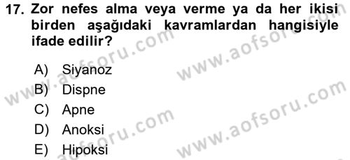 Temel Sağlık Hizmetleri Dersi 2017 - 2018 Yılı 3 Ders Sınav Soruları 17. Soru