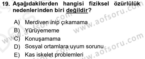 Temel Sağlık Hizmetleri Dersi 2017 - 2018 Yılı 3 Ders Sınav Soruları 19. Soru