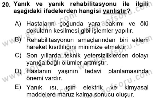 Temel Sağlık Hizmetleri Dersi 2017 - 2018 Yılı 3 Ders Sınav Soruları 20. Soru