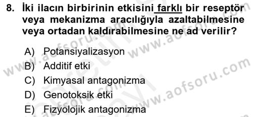 Temel Sağlık Hizmetleri Dersi 2017 - 2018 Yılı 3 Ders Sınav Soruları 8. Soru
