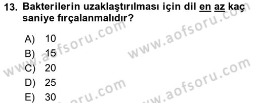 Temel Sağlık Hizmetleri Dersi 2017 - 2018 Yılı (Vize) Ara Sınav Soruları 13. Soru