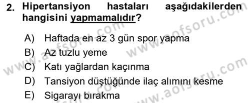 Temel Sağlık Hizmetleri Dersi 2017 - 2018 Yılı (Vize) Ara Sınav Soruları 2. Soru
