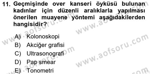 Temel Sağlık Hizmetleri Dersi 2017 - 2018 Yılı (Final) Dönem Sonu Sınav Soruları 11. Soru