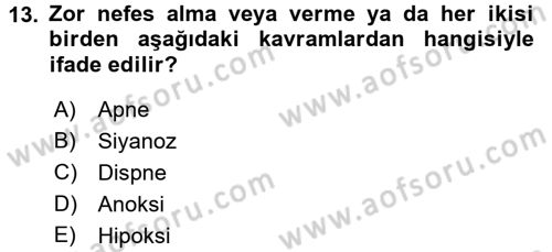 Temel Sağlık Hizmetleri Dersi 2017 - 2018 Yılı (Final) Dönem Sonu Sınav Soruları 13. Soru