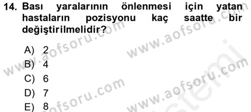 Temel Sağlık Hizmetleri Dersi 2017 - 2018 Yılı (Final) Dönem Sonu Sınav Soruları 14. Soru
