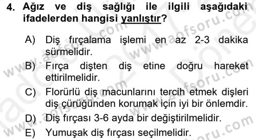 Temel Sağlık Hizmetleri Dersi 2017 - 2018 Yılı (Final) Dönem Sonu Sınav Soruları 4. Soru