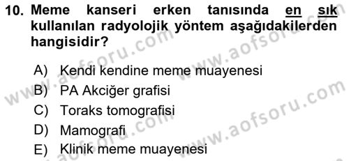 Temel Sağlık Hizmetleri Dersi 2018 - 2019 Yılı 3 Ders Sınav Soruları 10. Soru