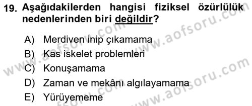 Temel Sağlık Hizmetleri Dersi 2018 - 2019 Yılı 3 Ders Sınav Soruları 19. Soru