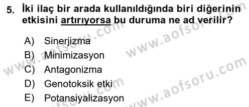 Temel Sağlık Hizmetleri Dersi 2018 - 2019 Yılı 3 Ders Sınav Soruları 5. Soru