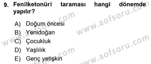 Temel Sağlık Hizmetleri Dersi 2018 - 2019 Yılı 3 Ders Sınav Soruları 9. Soru