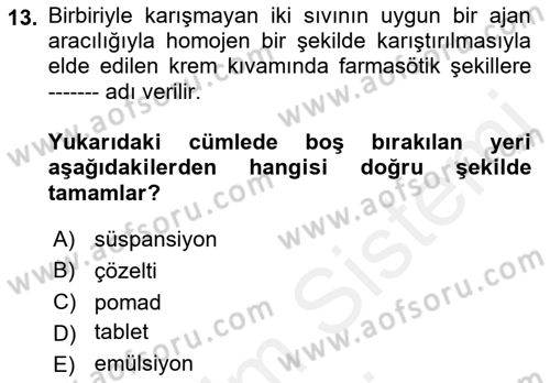 Temel Sağlık Hizmetleri Dersi 2018 - 2019 Yılı (Final) Dönem Sonu Sınav Soruları 13. Soru