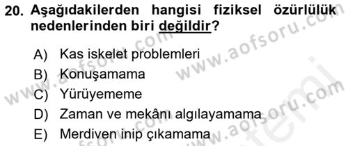 Temel Sağlık Hizmetleri Dersi 2018 - 2019 Yılı (Final) Dönem Sonu Sınav Soruları 20. Soru