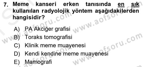 Temel Sağlık Hizmetleri Dersi 2018 - 2019 Yılı (Final) Dönem Sonu Sınav Soruları 7. Soru