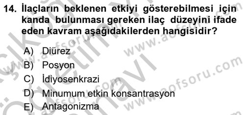 Temel Sağlık Hizmetleri Dersi 2018 - 2019 Yılı Yaz Okulu Sınav Soruları 14. Soru