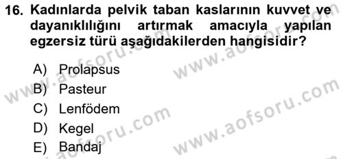 Temel Sağlık Hizmetleri Dersi 2018 - 2019 Yılı Yaz Okulu Sınav Soruları 16. Soru