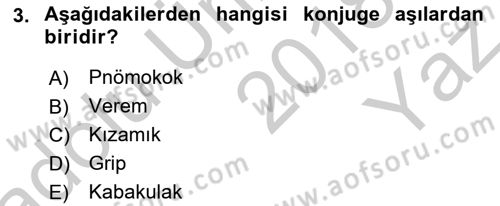 Temel Sağlık Hizmetleri Dersi 2018 - 2019 Yılı Yaz Okulu Sınav Soruları 3. Soru
