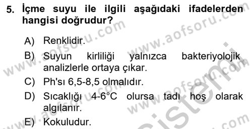 Temel Sağlık Hizmetleri Dersi 2018 - 2019 Yılı Yaz Okulu Sınav Soruları 5. Soru