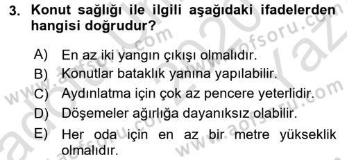Temel Sağlık Hizmetleri Dersi 2020 - 2021 Yılı Yaz Okulu Sınav Soruları 3. Soru