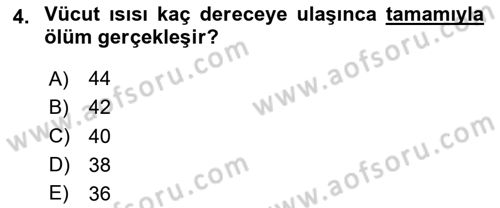 Temel Sağlık Hizmetleri Dersi 2020 - 2021 Yılı Yaz Okulu Sınav Soruları 4. Soru