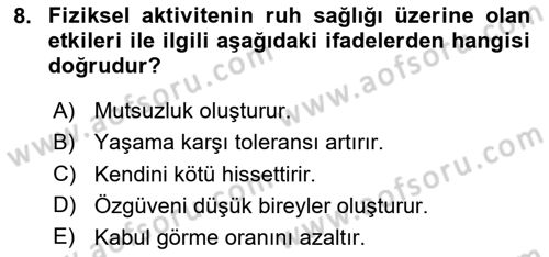 Temel Sağlık Hizmetleri Dersi 2020 - 2021 Yılı Yaz Okulu Sınav Soruları 8. Soru