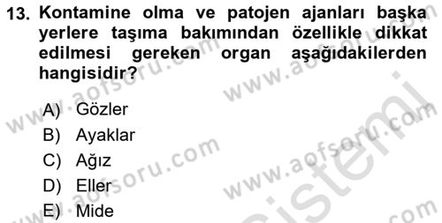 Temel Sağlık Hizmetleri Dersi 2021 - 2022 Yılı (Vize) Ara Sınav Soruları 13. Soru