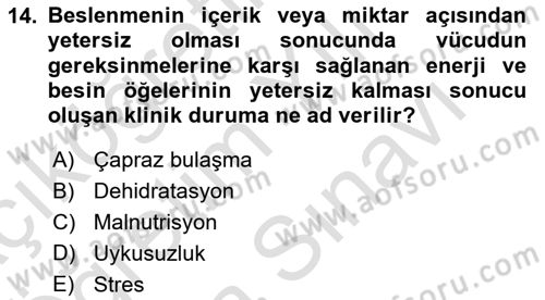 Temel Sağlık Hizmetleri Dersi 2021 - 2022 Yılı (Vize) Ara Sınav Soruları 14. Soru