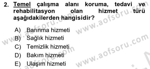 Temel Sağlık Hizmetleri Dersi 2021 - 2022 Yılı (Vize) Ara Sınav Soruları 2. Soru