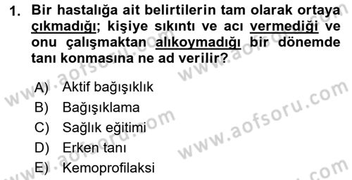 Temel Sağlık Hizmetleri Dersi 2021 - 2022 Yılı (Final) Dönem Sonu Sınav Soruları 1. Soru