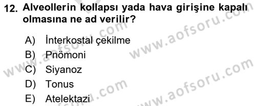 Temel Sağlık Hizmetleri Dersi 2021 - 2022 Yılı (Final) Dönem Sonu Sınav Soruları 12. Soru