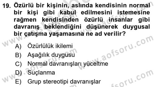 Temel Sağlık Hizmetleri Dersi 2021 - 2022 Yılı (Final) Dönem Sonu Sınav Soruları 19. Soru