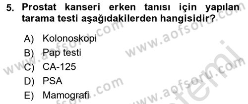 Temel Sağlık Hizmetleri Dersi 2021 - 2022 Yılı (Final) Dönem Sonu Sınav Soruları 5. Soru