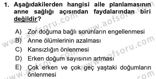 Temel Sağlık Hizmetleri Dersi 2021 - 2022 Yılı Yaz Okulu Sınav Soruları 1. Soru