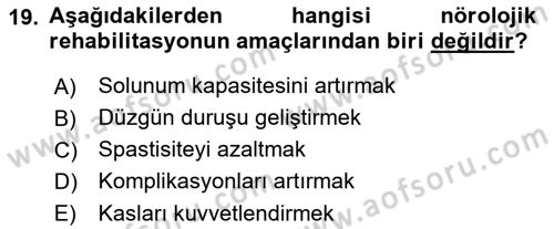 Temel Sağlık Hizmetleri Dersi 2021 - 2022 Yılı Yaz Okulu Sınav Soruları 19. Soru