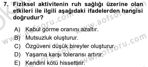 Temel Sağlık Hizmetleri Dersi 2021 - 2022 Yılı Yaz Okulu Sınav Soruları 7. Soru
