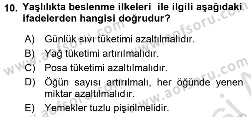 Temel Sağlık Hizmetleri Dersi 2022 - 2023 Yılı Yaz Okulu Sınav Soruları 10. Soru