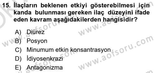 Temel Sağlık Hizmetleri Dersi 2022 - 2023 Yılı Yaz Okulu Sınav Soruları 15. Soru