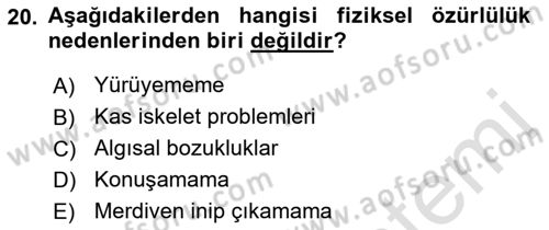 Temel Sağlık Hizmetleri Dersi 2022 - 2023 Yılı Yaz Okulu Sınav Soruları 20. Soru