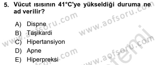 Temel Sağlık Hizmetleri Dersi 2022 - 2023 Yılı Yaz Okulu Sınav Soruları 5. Soru